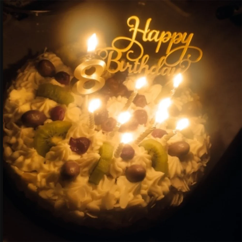 Happy Birthday My Love Acrylic Cake Topper Gold Heart Cake Topper ...