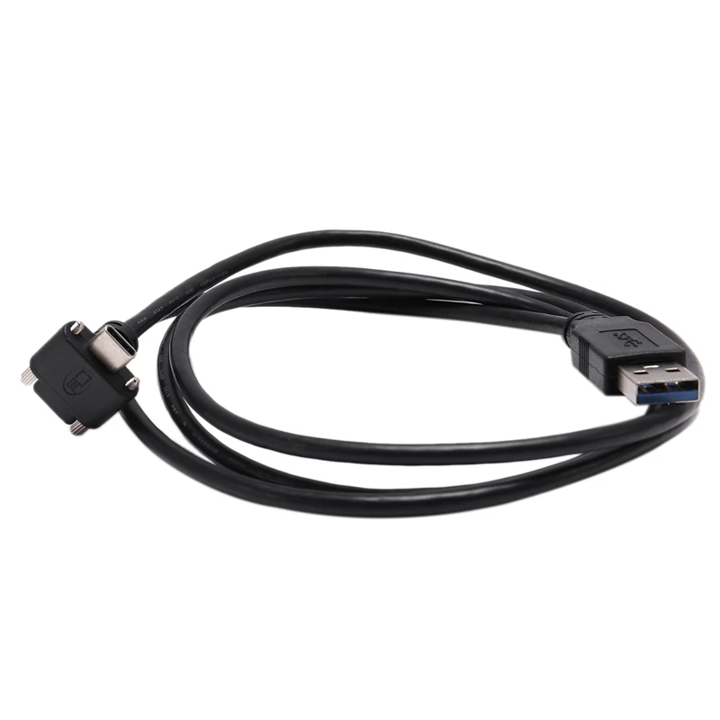 Вниз Вверх Угловой USB 3,1 тип-c двойной винтовой замок до стандарта USB3.0 кабель для передачи данных 90 градусов для камеры 1,2 м