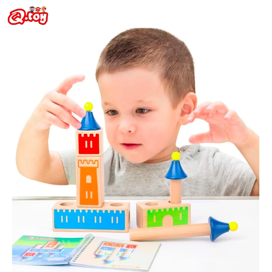 Wooden block puzzle Montessori kid toys wood changing dream castle building block IQ training game thinking gift logical building blocks,wooden puzzle toys,wooden toys,wooden blocks,stacking blocks