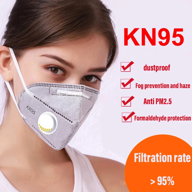 

Kn95 Mask Anti Pm2.5 Anti Dust Haze Formaldehyde mask Mouth Safety Non-woven Fabrics Mask for germ protection
