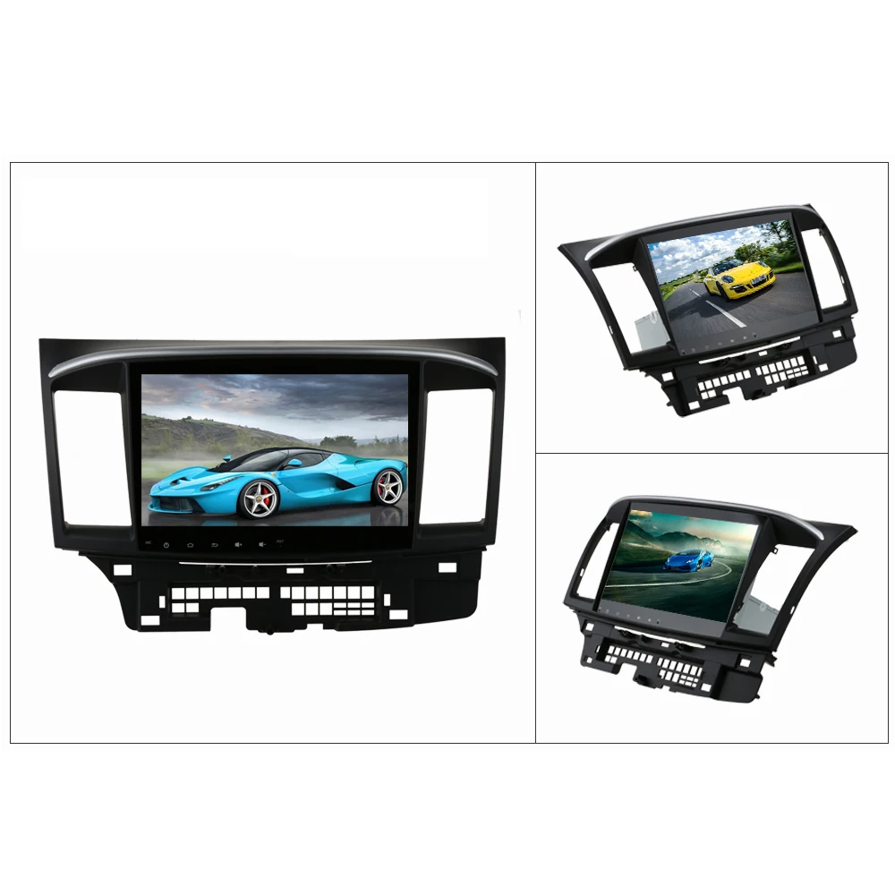 Top SINOSMART 4 Core/8 Core CPU, 2G RAM Android 8.1 Car Audio GPS Navigation for Mitsubishi Lancer 2006-2016 ASX 2013-2018 1