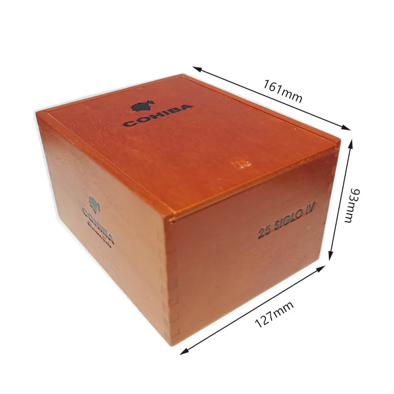 Pine Wood Cigar Humidor, Cedar Cigars Box, Holds 10 to 25 Cigars