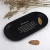 Oval Metal Jewelry Tray Desktop Organizer Decoration Kitchen Food Storage Plates Black Stainless Steel Small Ornaments Organizer 6
