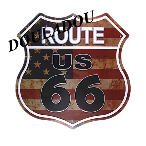 [Douladou] Газ Мотоцикл Pin Up плакат США Route66 Hot Rod настенные знаки для гаража Человек Винтаж Живопись Декор магазин вывески 20x30 см - Цвет: 5