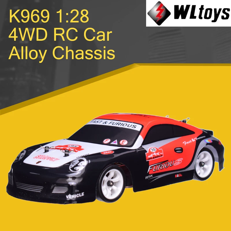 Wltoys 4WD K969 RC автомобиль 1:28 четырехколесный привод бездорожье 2,4G пульт дистанционного управления сплав шасси 30 км высокоскоростные детские игрушки