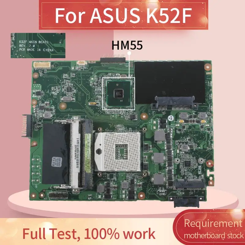 asus k52f pga 989 rev.2.0 hm55 Placa-mãe para notebook - Imagem 2