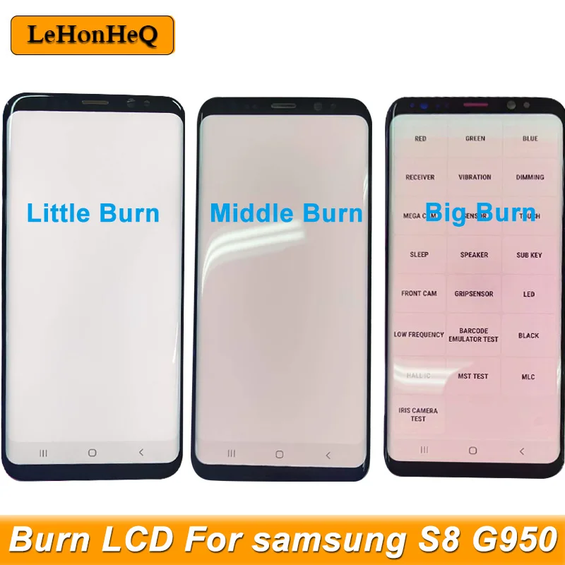 

Original S8 LCD For samsung Galaxy S8 G950 LCD Display Screen Touch Digitizer Assembly Burn Display