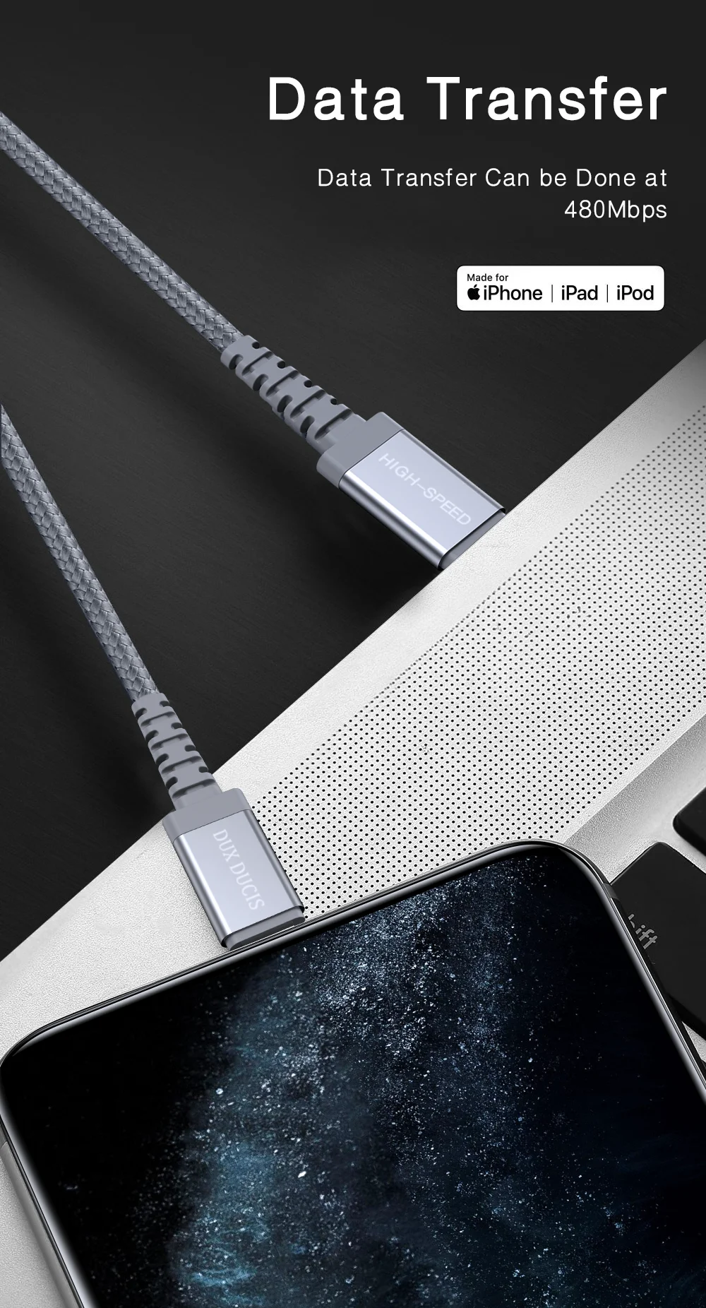 USB C к Lightning MFi Сертифицированный PD кабель для быстрой зарядки 1 м type C для Apple iPad Pro 12,9 11 9,7 Air Mini