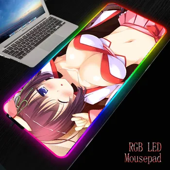 

MRGBEST Big Breasts Anime Lockedge Large Gaming Mouse Pad Computer Gamer Keyboard Mouse Mat Hyper Beast Desk Mousepad for PC