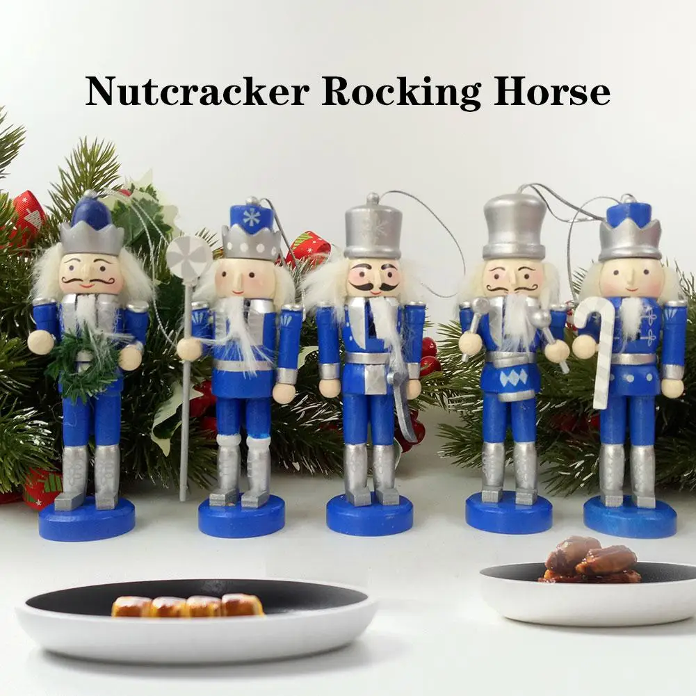 

Home Decoration 12.5cm Wooden Desktop Nutcracker Soldier Puppet Children Gift Christmas Decorations For Home