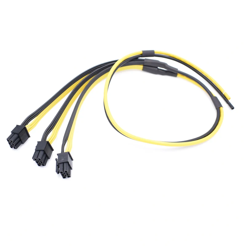 ATX 3 * PCI E 6PIN PC видеокарта DIY Кабель питания 12AWG + 18AWG сварочный кабель|video card cable|6pin power