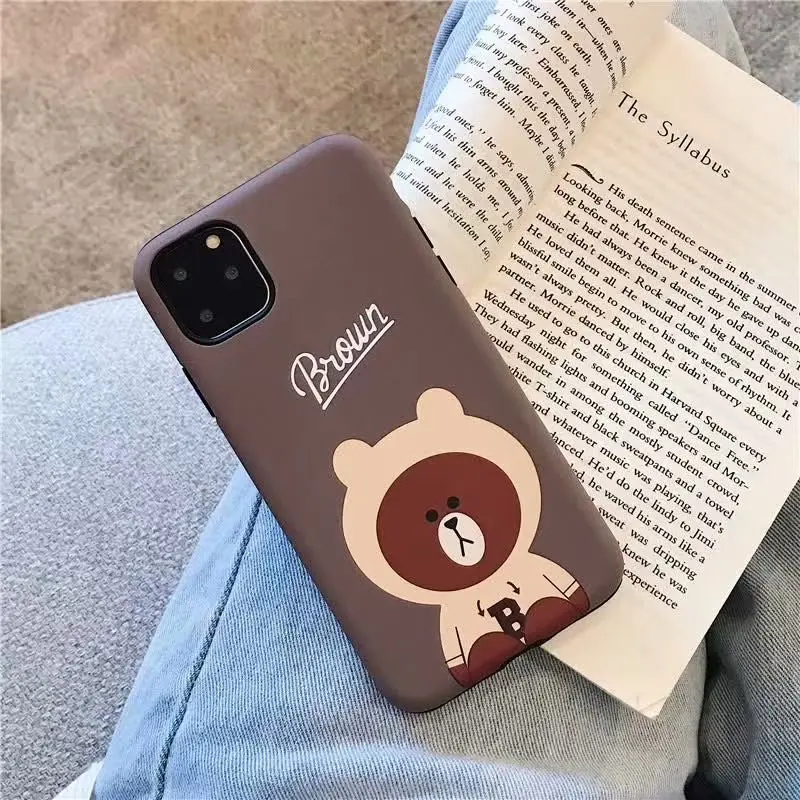 Милый чехол с мультяшным медведем, Кроликом, уткой для iphone 7, 8, 6, 6s PLUS, мягкий силиконовый чехол, задняя крышка для iphone X, XS, MAX, XR, 11 pro, max, Новинка