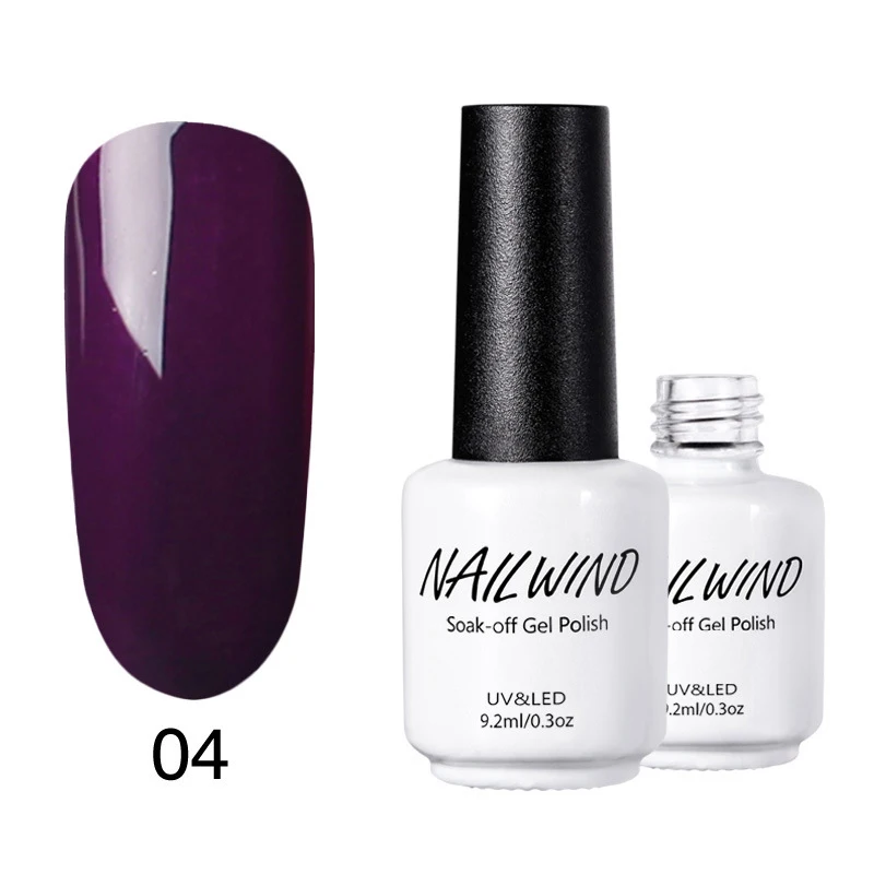 NAILWILD серия лак для ногтей 9 мл фиолетовый красный черный серый Фиолетовый УФ-лак для ногтей Клей маникюрный лак Декоративный Лак для ногтей инструмент - Цвет: 04