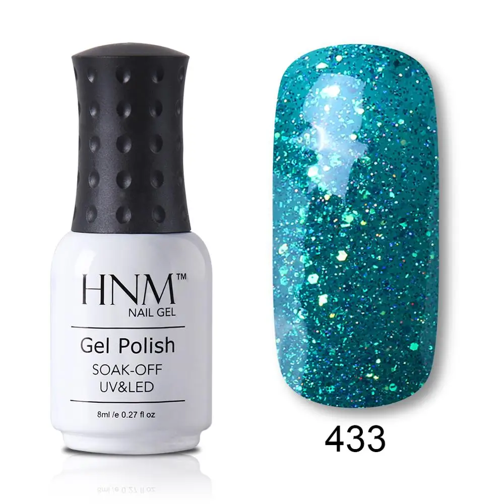 HNM новейший 8 мл Бирюзовый Гель-лак для ногтей Narl Art УФ-светодиодный Гибридный лак с эффектом замачивания, Полуперманентная краска, лаковая эмаль - Цвет: 433