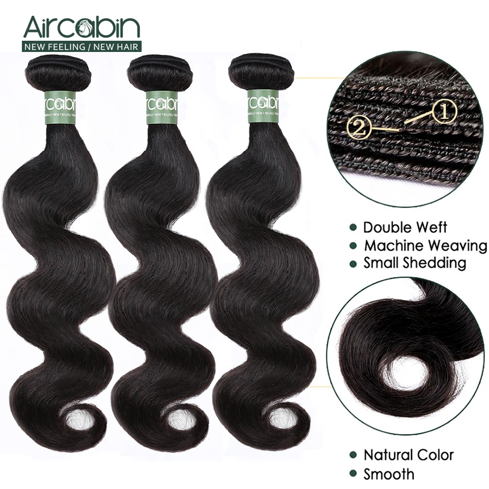 Aircabin Body Wave Bundles Peruvian 100% Remy Human Hair 1/3/4 Bundles Double Weft Weave Natual Color 8-30 Inch Hair Extensions Aircabin Body Wave Bundles Peruvian 100% Remy Human Hair 1/3/4 Bundles Double Weft Weave Natual Color 8-30 Inch Hair Extensions
