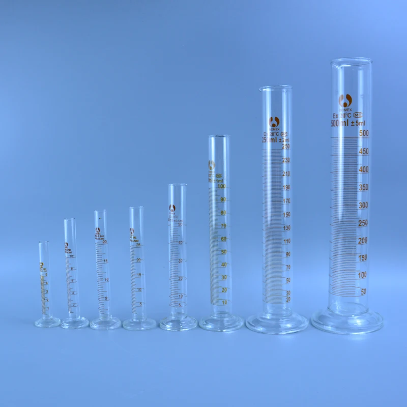 5/10/20/25/50/100/250/500/1000/2000ml Lab Lead-free Glass Graduated Measuring Cylinder