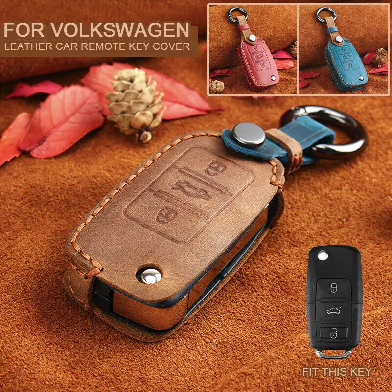 Кожаный чехол для ключей VW Jetta MK6/MK5 POLO Golf GTI Beetle Passat Tiguan Bora Skoda Fabia Octavia seat Leon Altea Ibiza |