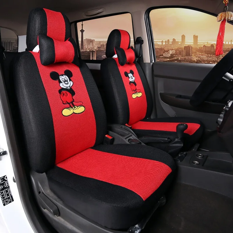Full Sets Front And Back Seats Cover Universal Fit Most Car Auto Seat Protector Breathable Interior Cushion Accessories for Girl