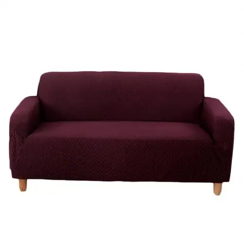 Wine Red Сплошной цвет спандекс чехлы для диванов Чехол Эластичный диване Щит протектор чехол домашний декор гостиной - Цвет: Wine Red