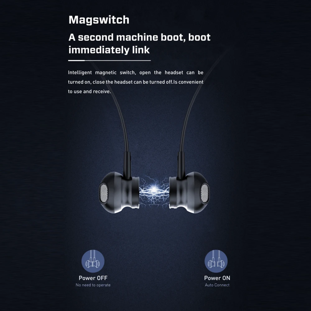 Langsdom Bluetooth Спортивная 8D беспроводная гарнитура L5C Bluetooth 5,0 наушники стерео с микрофоном наушники с нашейным ободом наушники