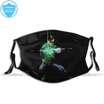 

Green Lantern Mouth Face Mask Green Lantern Glowing Ring Facial Mask Cool Fashion with 2 Filters for Adult