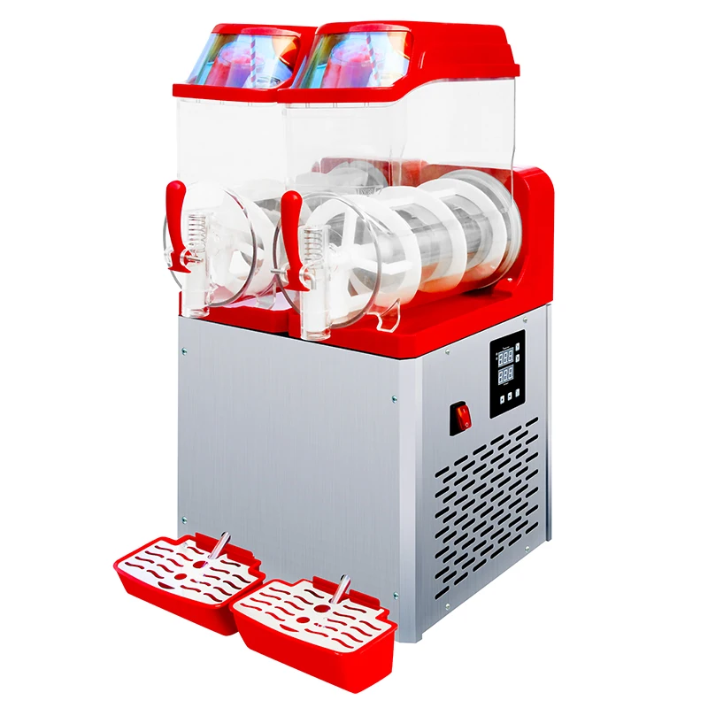 Snowmelt machine / three barrels of snow mud machine / cold drink sand granite sand ice 110v 220v