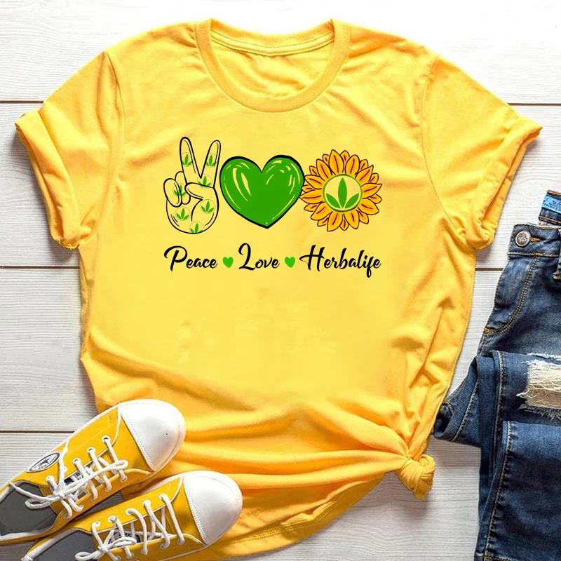 Camiseta de Herbalife con estampado de girasoles para mujer, ropa ajustada Herbalife 24 Shirtd, Tops estéticos Vintage