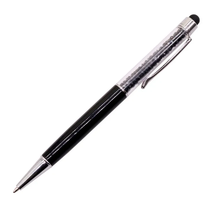 Шариковая ручка 0,7 мм, 10 цветов, металл, синий,, офисные канцелярские принадлежности, 1 шт., стразы, черные чернила, на выбор - Цвет: Capacitance black