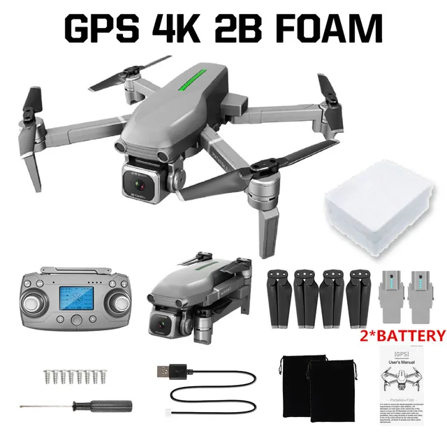 L109 RC Квадрокоптер 4K HD камера 5G wifi FPV Borstelloze мотор Opvouwbare селфи дроны Профессиональный 1000m Lange Afstand - Цвет: GPS 4K 2B FOAM