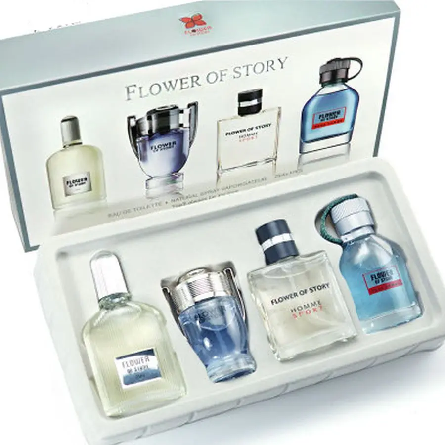 NIVEY YAZI, 4 шт., для мужчин, парфюмированный, различные ароматы, длительный аромат, мини бутылка, спрей, портативный, нежный, мужской, парфюм, для мужчин, элегантный - Цвет: 4pcs