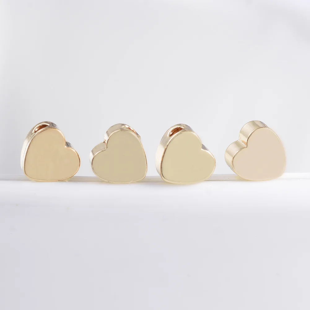 

14K Real Gold Filled Color-Preserving 5MM Heart Necklace Bracelet Loose Beads DIY Jewelry Making Finding Accessories