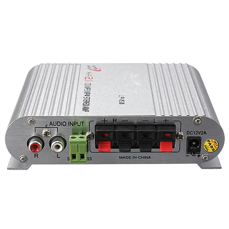 Yiwa портативный 2,1 2 канала бас стерео усилитель HIFI Amplificador CD MP3 PC автомобильный сабвуфер питания DC 12 В 200 Вт