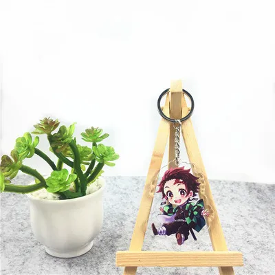 Аниме демон убийца Kimetsu no Yaiba keychian Kamado Tanjirou Nezuko Agatsuma Zenitsu Hashibira Inosuke акриловая подвеска брелок - Цвет: 2-5