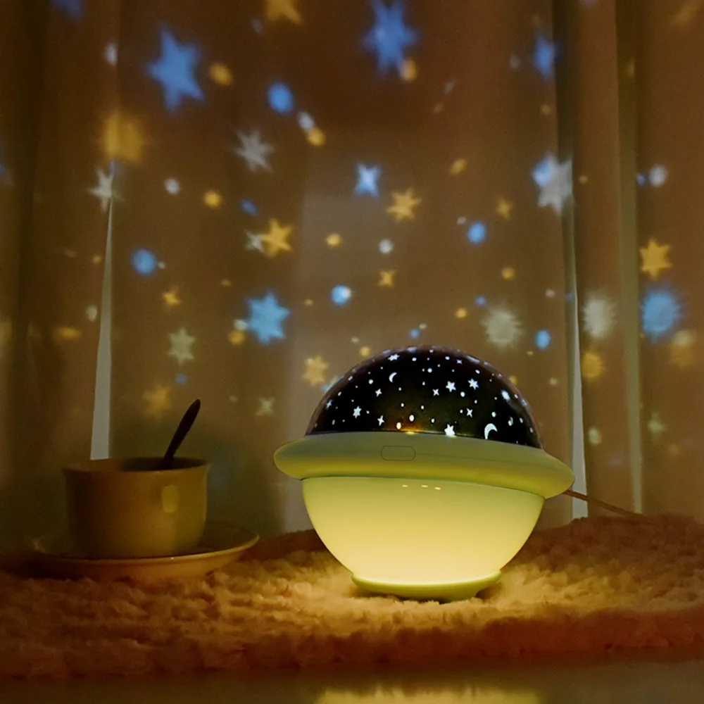 

Creative Multi-functional Projection Lamp USB Electric Starry Sky Romantic Rotating Atmosphere Small Night Lamp Lovers' Day Gift