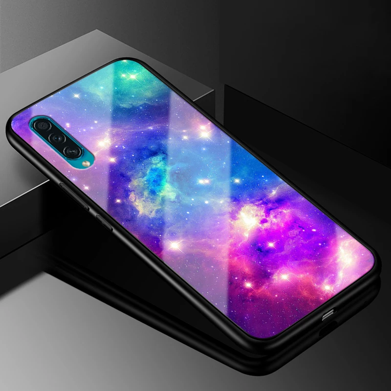 Для samsung A30S чехол из закаленного стекла жесткая задняя крышка для samsung Galaxy A50S чехол для телефона s 6,4 ''силиконовый бампер A 30S A 50S