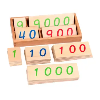 

1 Box Childrens Education Toys Wooden Digital Cards Number Cognition Flash Cards Early Education Learning Toys