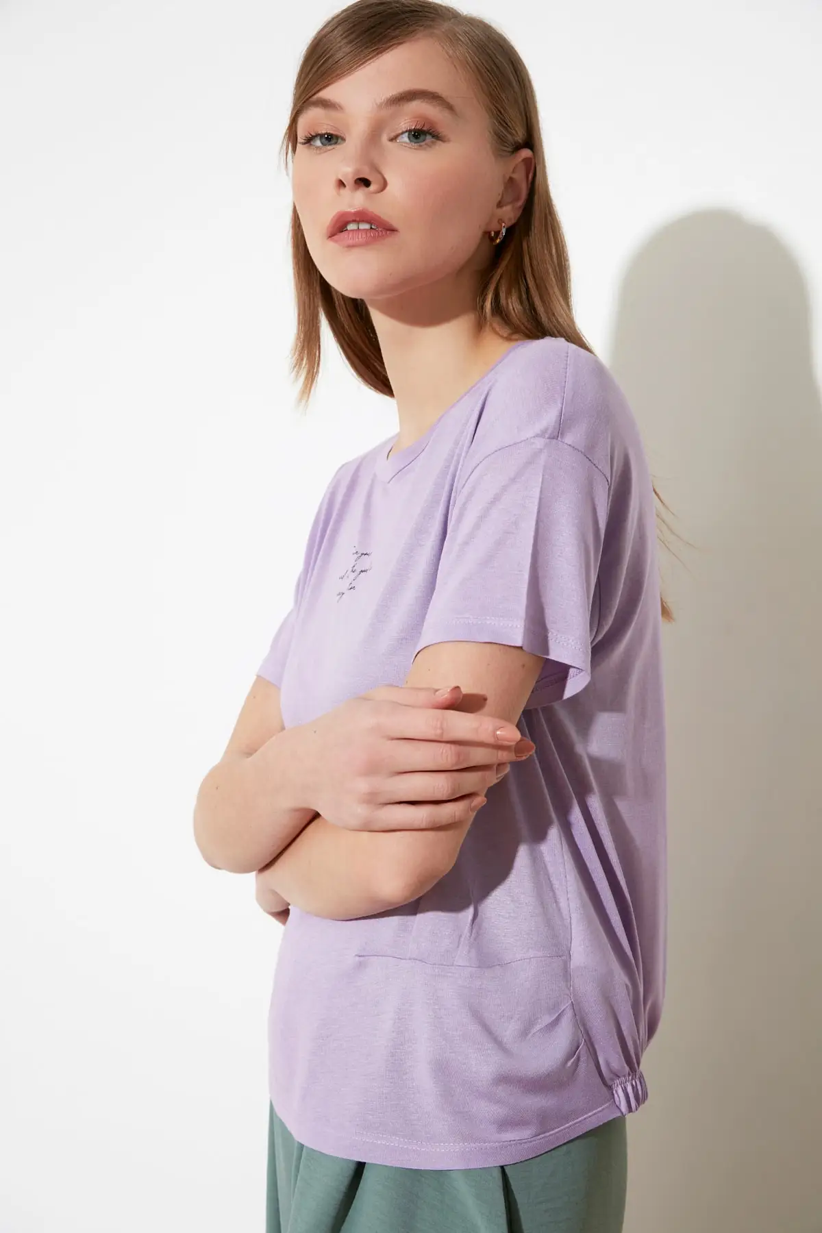 Trendyol Printed Knitted T Shirt 