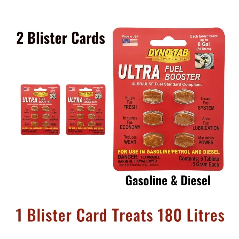 Dyno Tab Ultra Fuel Octano Booster Benzina E Diesel Carbon And System Cleaner Dynotab Trattamento Carburante Risparmio Economico