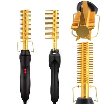 

Hair Curler Comb Straightener Electric Hair Styling Portable Hairdressing Wet Dry Curling Brushes Safety Elements