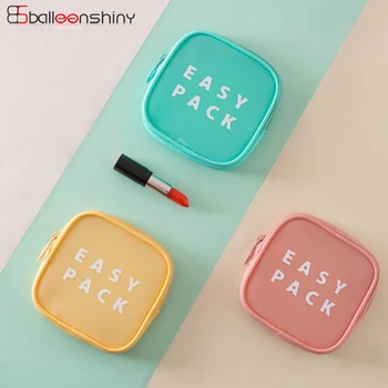 

BalleenShiny Sanitary Canvas Coin Purse Credit Card Holder Cosmetics Organizer Storage Bags Women Travel Zipper Bags Wallets