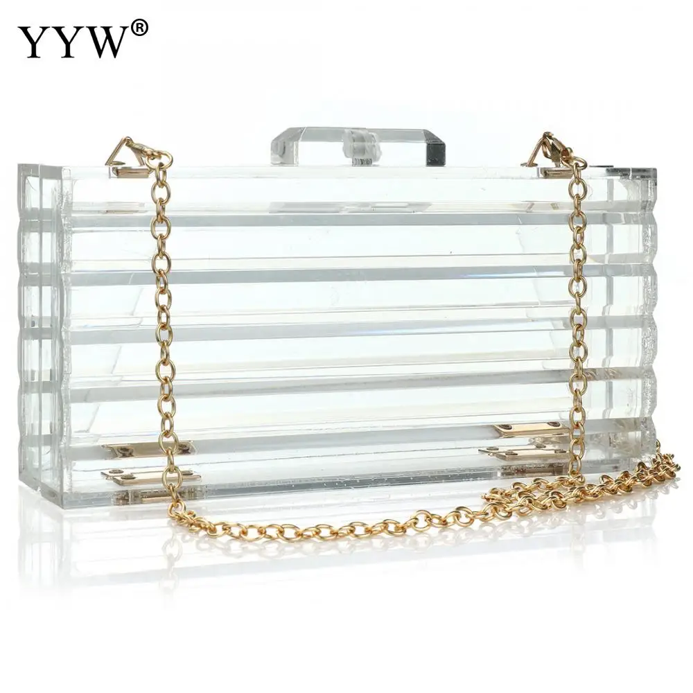 clear acrylic clutch