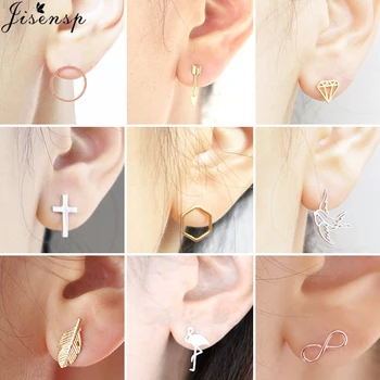 

2020 Trendy Pendientes Simple Round Arrow Cross Infinity Leaf Stud Earrings for Women Earings Jewelry Animal Earing oorbellen