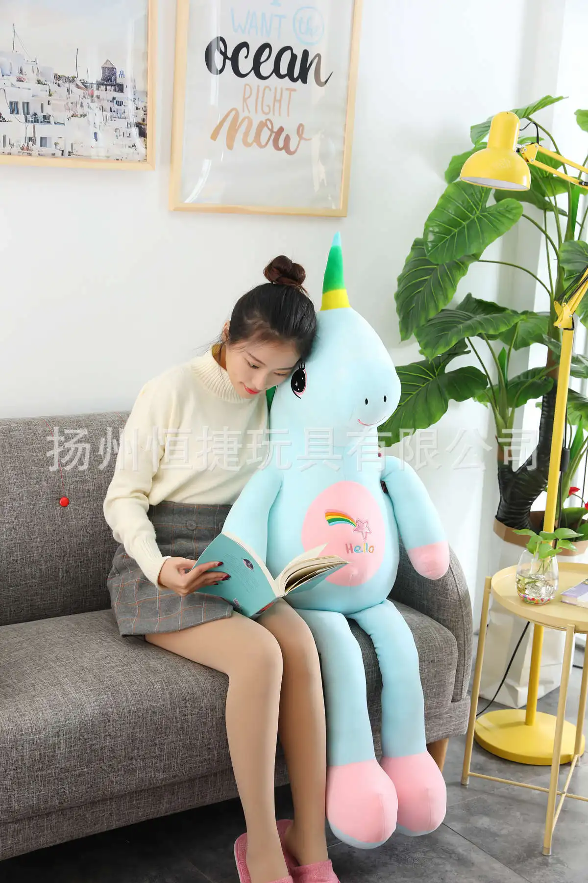 

Cute Unicorn GIRL'S Pillow Lazy Ultra-Soft Adorable Doll Doll Bed Doll Plush Toys Pajama