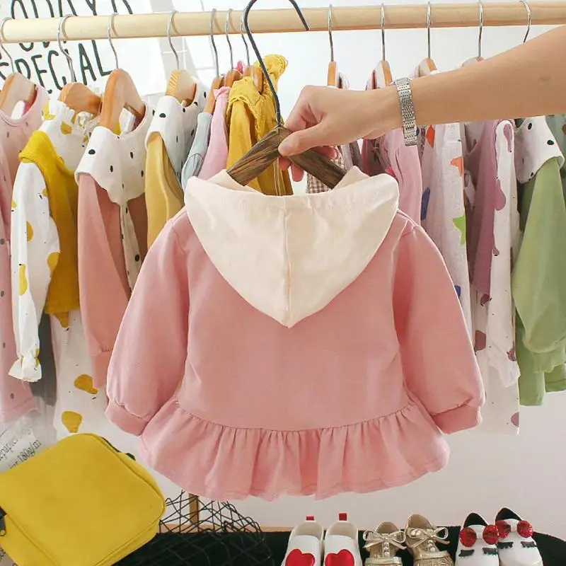 Baby Girl Kids Spring Autumn Clothes Long-Sleeves Cartoon Hoodie Sweatshirt
