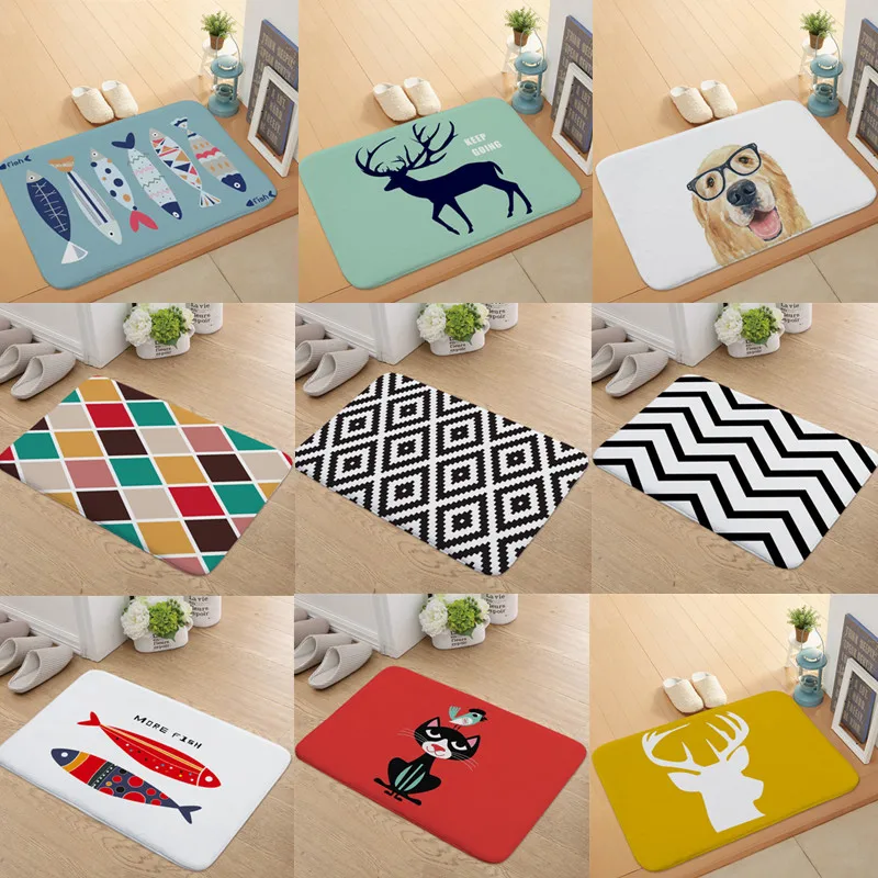 

Personality Geometric Marble Carpet Super Soft Coral Fleece Rectangular Green Black Yellow Beige Box Brown Anti-slip Carpets Mat