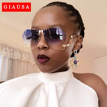 

2020 Irregular Sunglasses Women Brand Designer Alloy Frame Oversize Gradient Sun Glasses Fashion Female Shades zonnebril dames