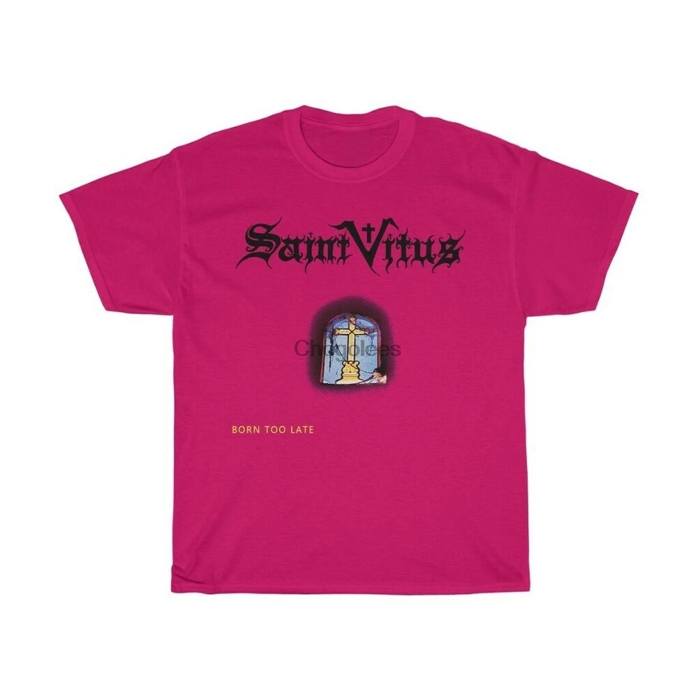 Футболка с надписью Saint Vitus Born Too Late | Мужская одежда
