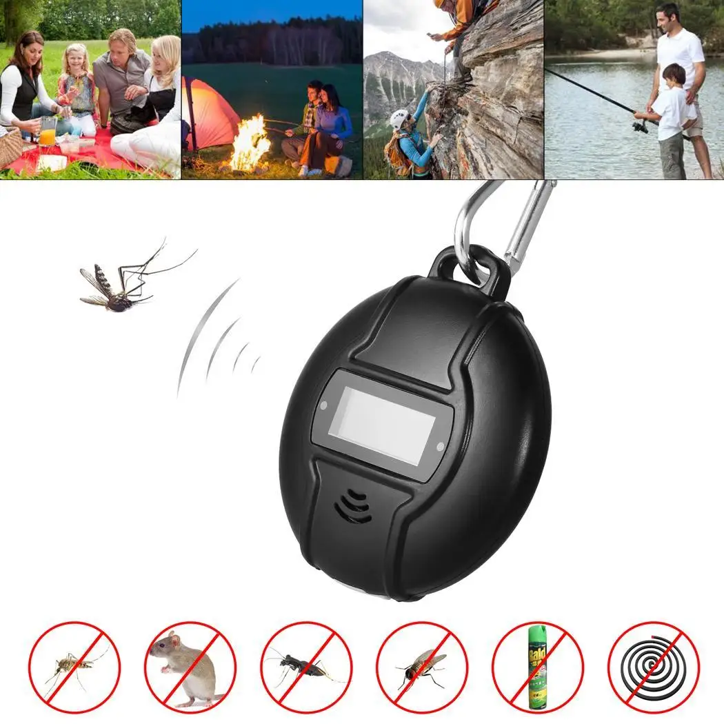 

Handheld Portable Ultrasonic Pest Repeller Solar Micro USB 48h 33g Mosquito 5V Repeller Solar, No battery needed.