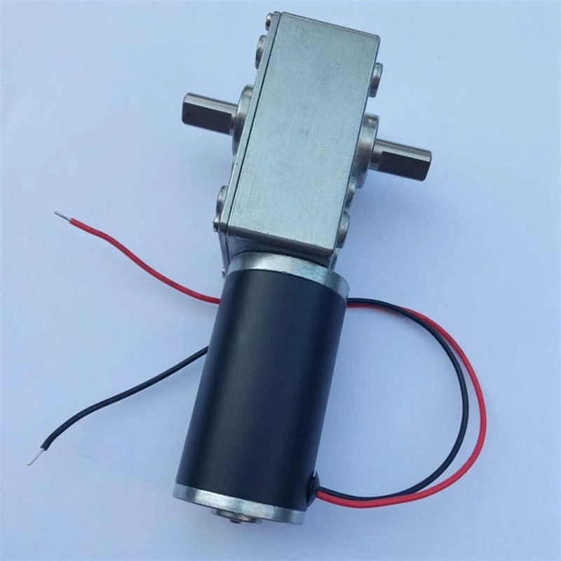 

24V DC Double-Axis Worm Gear Motor High Torque Motor Micro- Worm Gear Reducer Micromotor Speed Forward and Reverse 27RPM