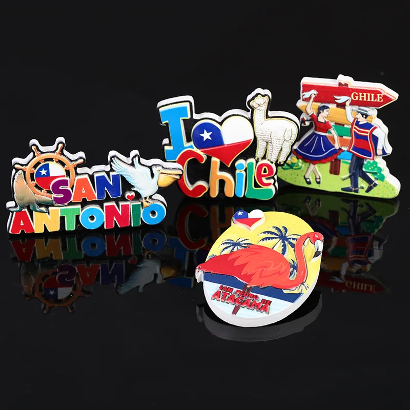South America Chile Tourism Decorative Magnets Souvenir Creative Resin Cartoon Fridge Magnet Kitchen Accessories Decoration Home South America Chile Tourism Decorative Magnets Souvenir Creative Resin Cartoon Fridge Magnet Kitchen Accessories Decoration Home